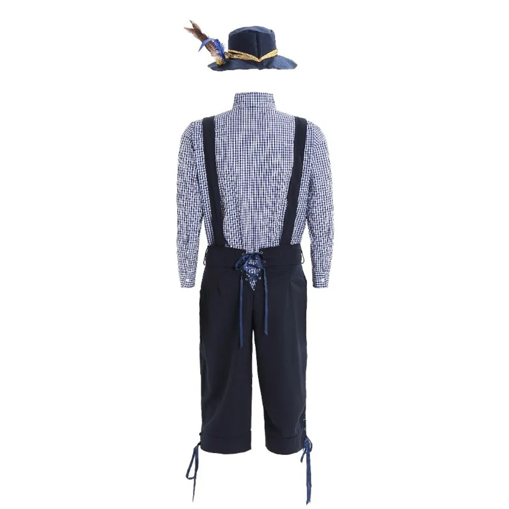 Костюм для Октоберфеста Lederhosen Bavarian Octoberfest Немецкий фестиваль пива Хэллоуин мужские штаны набор+ шляпа костюмы больших размеров FC