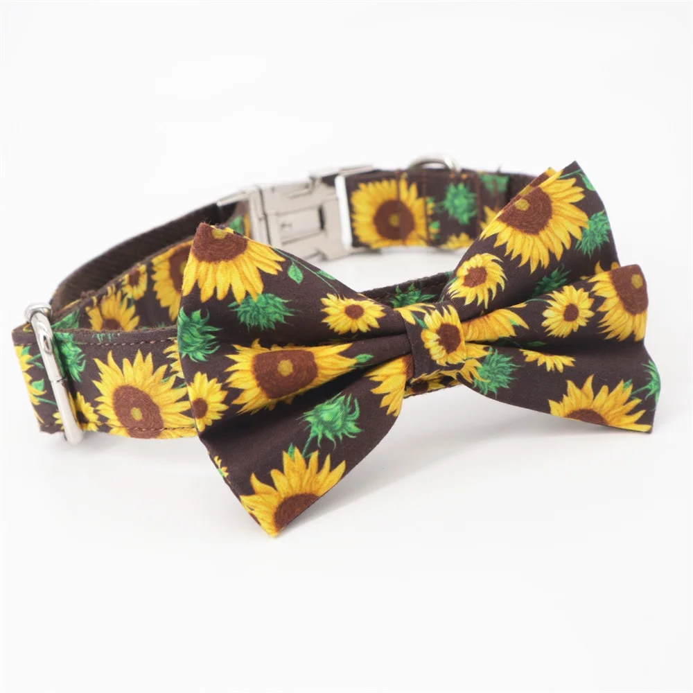 Подсолнух собачий ошейник галстук бабочка подходит для 5 размеров на выбор