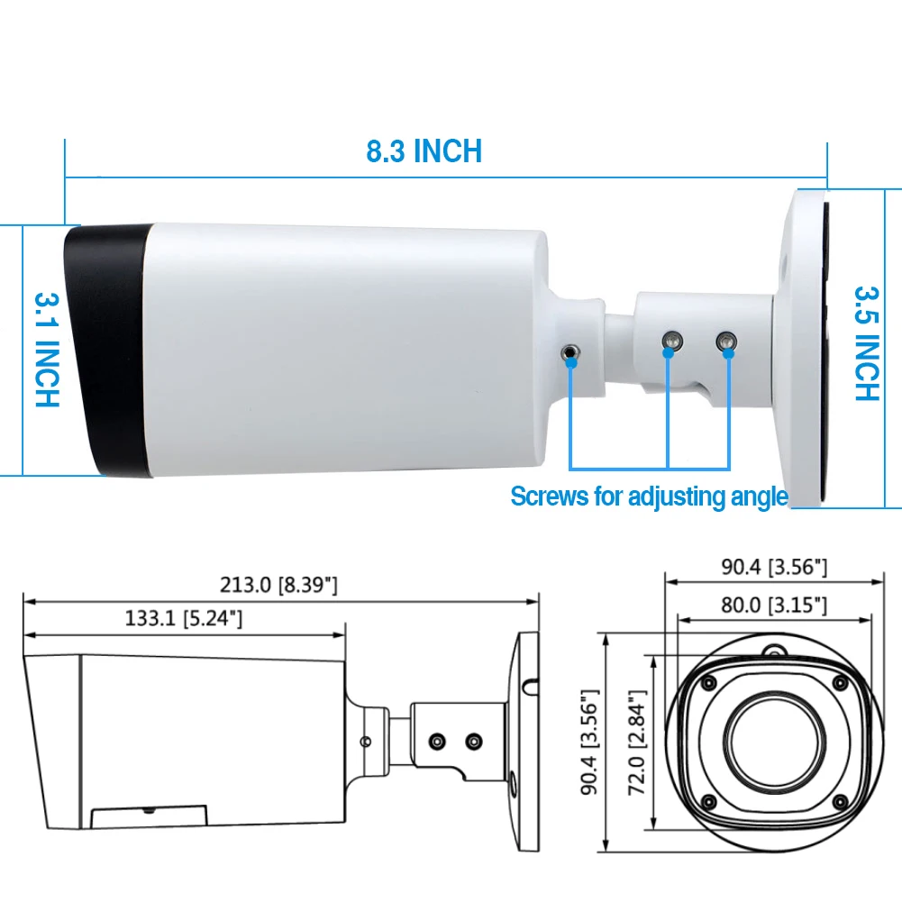  Dahua IPC-HFW4431R-Z 4MP Night Camera 60m IR 2.7~12mm VF lens Zoom Auto Focus 80M IR Bullet H.265 P