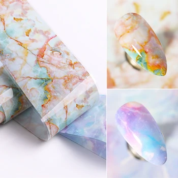 

1 Roll Marble Metallic Nail Foil Sticker Slider Transfer Wrap Sticker Adhesive sparkly Decor Nail Foils Set