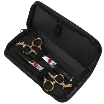 

1 Set Hair Scissors Set Metal Carved Barber'S Shears Hair Teeth Flat Scissor Kit Hair Styling Tools Anti-Corrosion