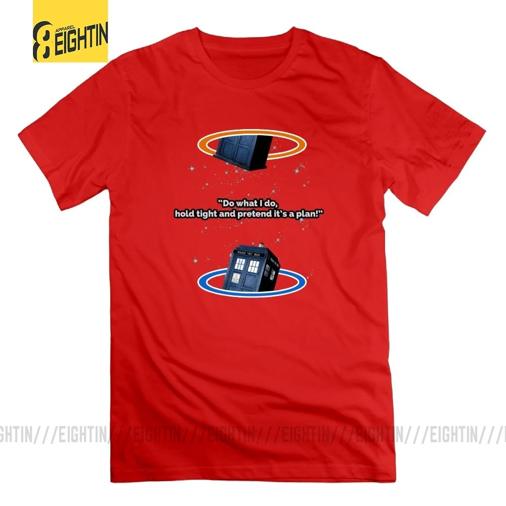 Breaking the Time Doctor Who Awesome футболки с круглым вырезом мужские футболки с коротким рукавом из очищенного хлопка летние футболки - Цвет: Красный