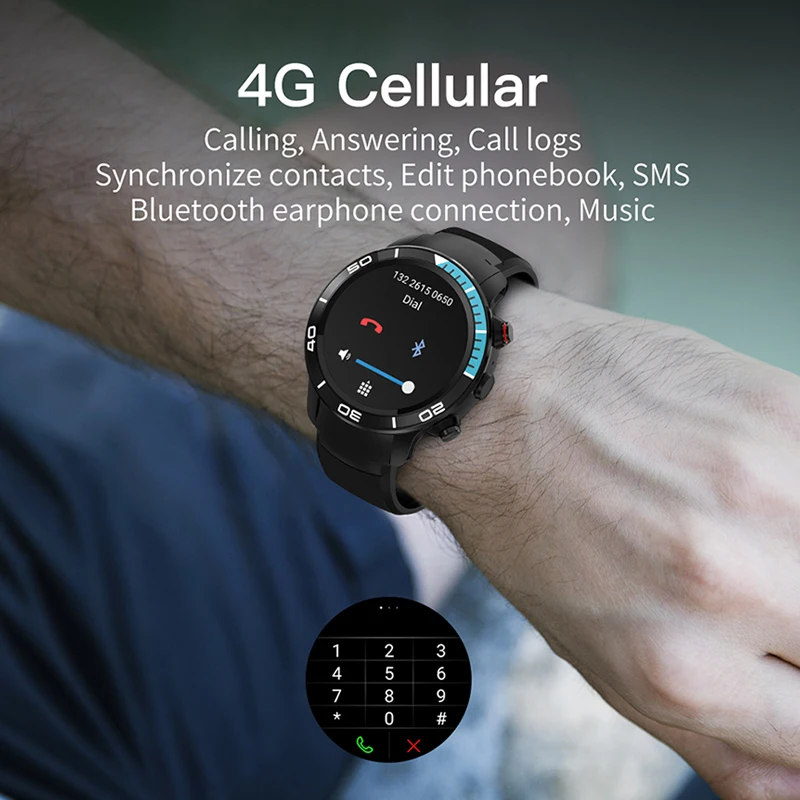 ESEED H8 4G gps wifi умные часы мужские IP68 Водонепроницаемая камера 5 Мп 16 Гб/ПЗУ поддержка Nano SIM монитор сердечного ритма для android ios