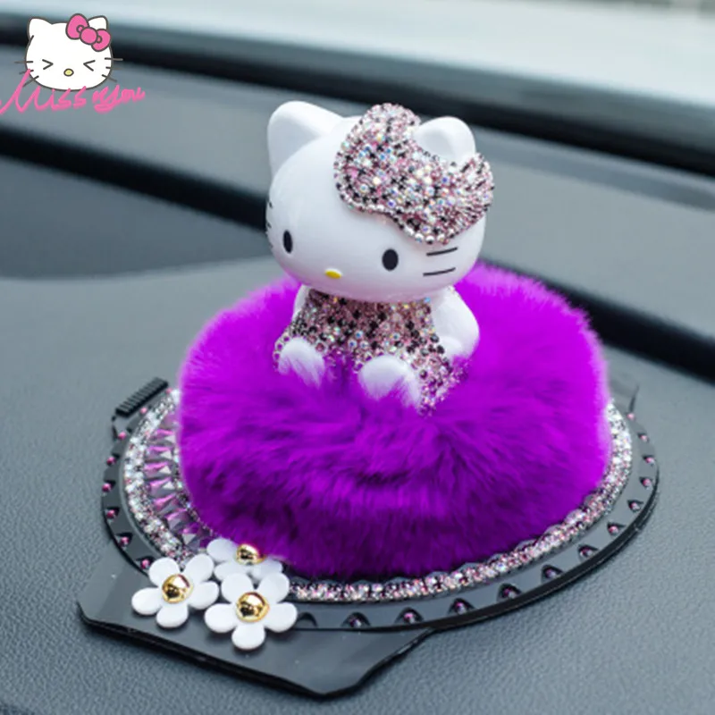 Автомобильный освежитель воздуха Lucky Kitty, Автомобильные украшения, стразы, автомобильный парфюм Helloo Kitty, розовые автомобильные аксессуары для ванной комнаты, домашний декор