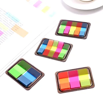 

Creative Transparent Sticky Notes Memo Pads Cute Kawaii Color Index Stickers Notepad Korean Stationery Office School Supplies