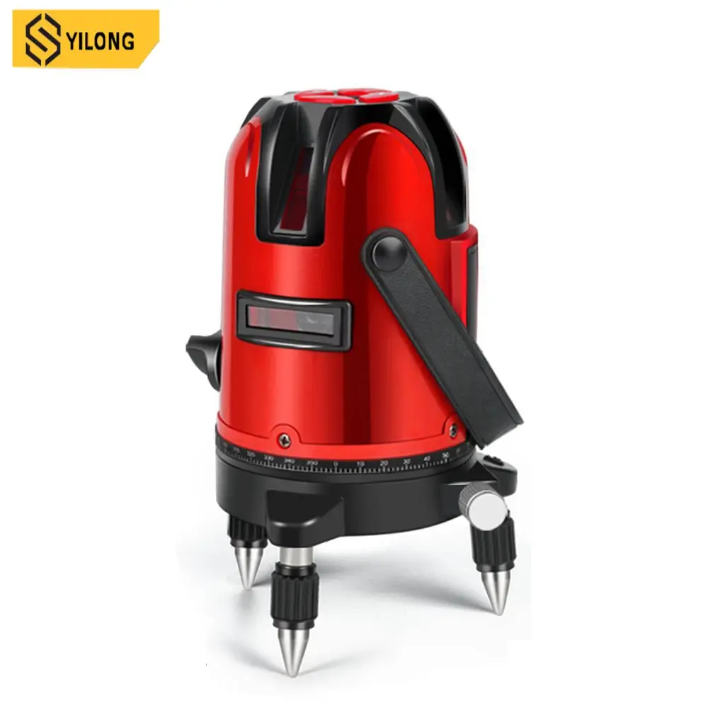 

5 Line 6 Points red Laser Level 360 Degree Adjustment Higher Visibility Self-leveling Horizontal&Vertical Cross Super Powerful