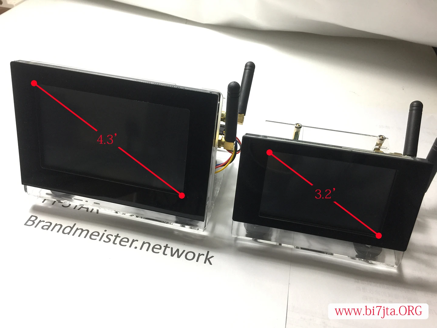 Собранный акриловый "L" чехол MMDVM дуплексная точка доступа для Nextion 3,2 '', DMR/YSF/P25/NXDN/DSTAR