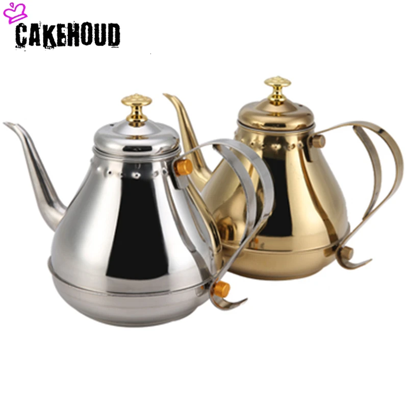 

CAKEHOUD European Household Stainless Steel Teapot Coffee Pot With Tea Strainer Multi-function Large Capacity Kettle Drinkware