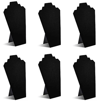 

Black Velvet Necklace Jewelry Display Shelf 6 Pieces