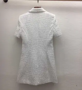 

In the summer of 2020 the new suit type temperament set auger double-breasted dress with short sleeves