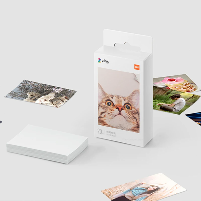 Xiaomi Pocket Print Sticky photo paper 50 листов одноразового изображения без клея для печати чернил Высококачественная фотобумага 3 дюйма