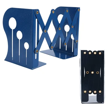 

Bookends Iron Adjustable Books Holder Stand Desk Heavy Duty Non Skid Bookend Small