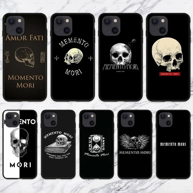 Memento Mori Phone Case For iPhone 11 12 Mini 13 Pro XS Max X 8 7 6s Plus 5 SE XR Shell iphone 11 Pro Max cover case