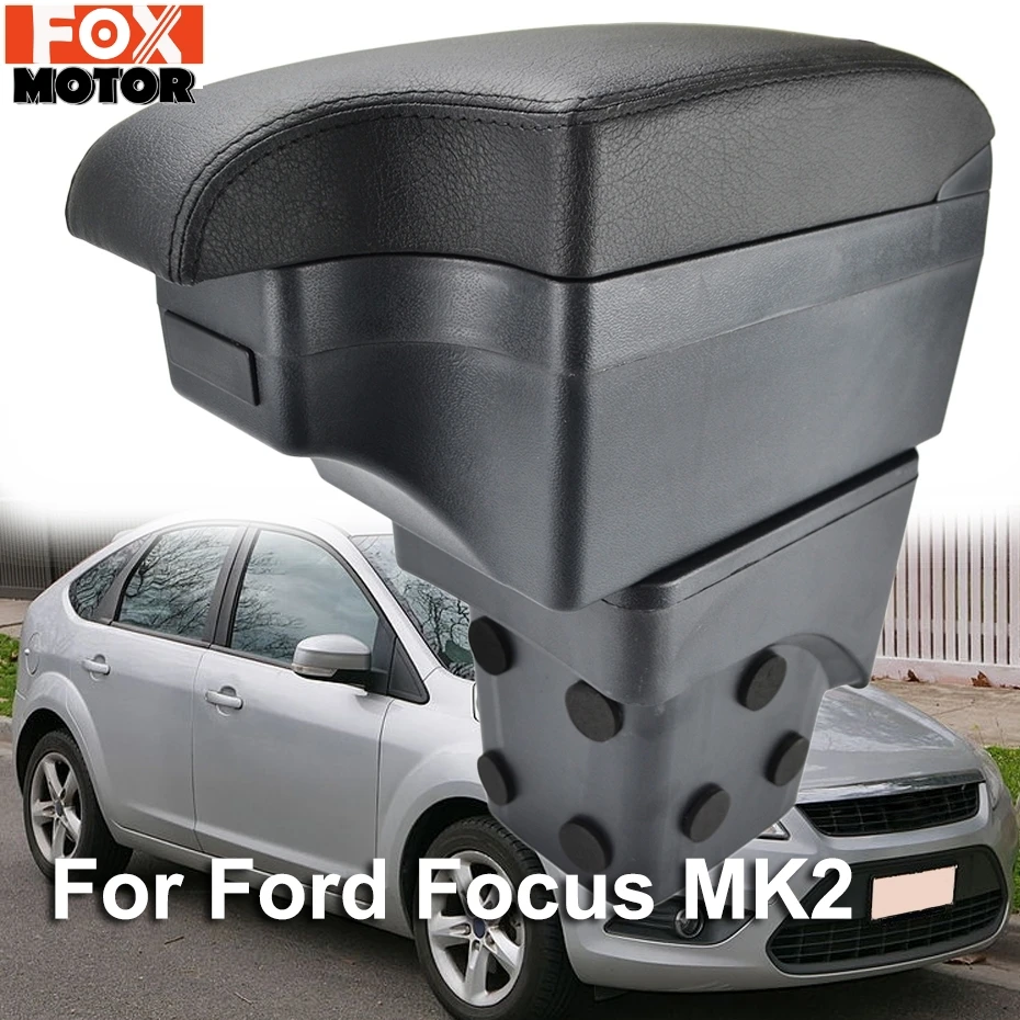 For Ford Focus Mk2 2005 2011 Armrest 2006 2008 2009 Car Styling Black