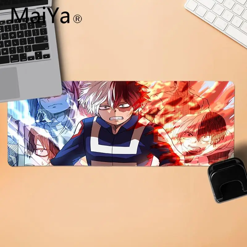 LockEdge 30X90cm MaiYa крутой персонализированный модный мой герой Boku No Hero Academy Bakugou Katsuki настраиваемый игровой резиновый коврик для мыши - Цвет: LockEdge 30X90cm