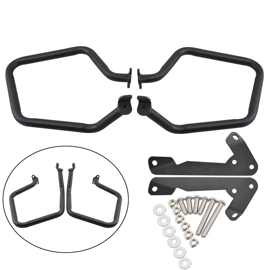 Motorcycle Black Rear Crash Bars Heed Case Protection Bar Crash Bar For