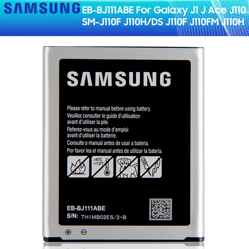 SAMSUNG оригинальный запасной EB-BJ111ABE батареи для Samsung Galaxy J1 J Ace J110 SM-J110F J110H/DS J110F J110FM J110H