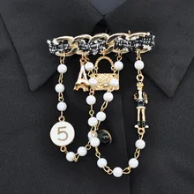 Fabric Brooch Corsage Pearl Bag Ornament Duffle Coat Accessories Graceful Factory Direct Selling