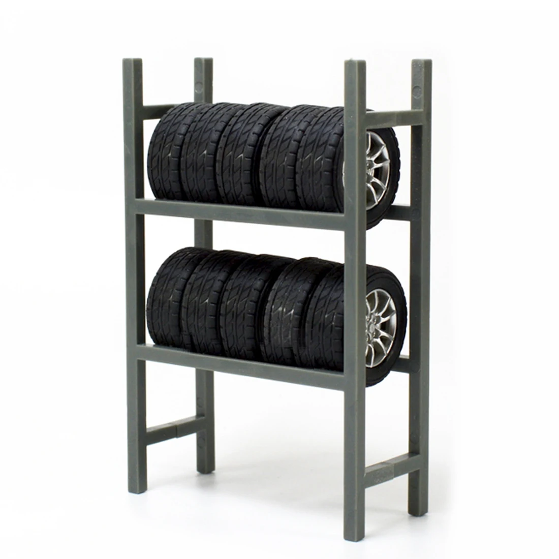 Pneus com Pneu Modelo de Carro Cena para 1:18 Pces Rack Modelo Roda Decoração ho Escala Miniaturas Paisagem Acessórios 10