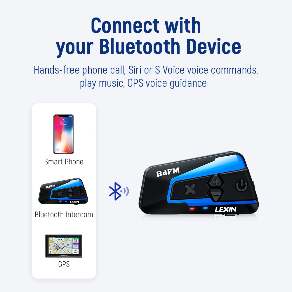 Intercom Motorfiets Bluetooth Helm 