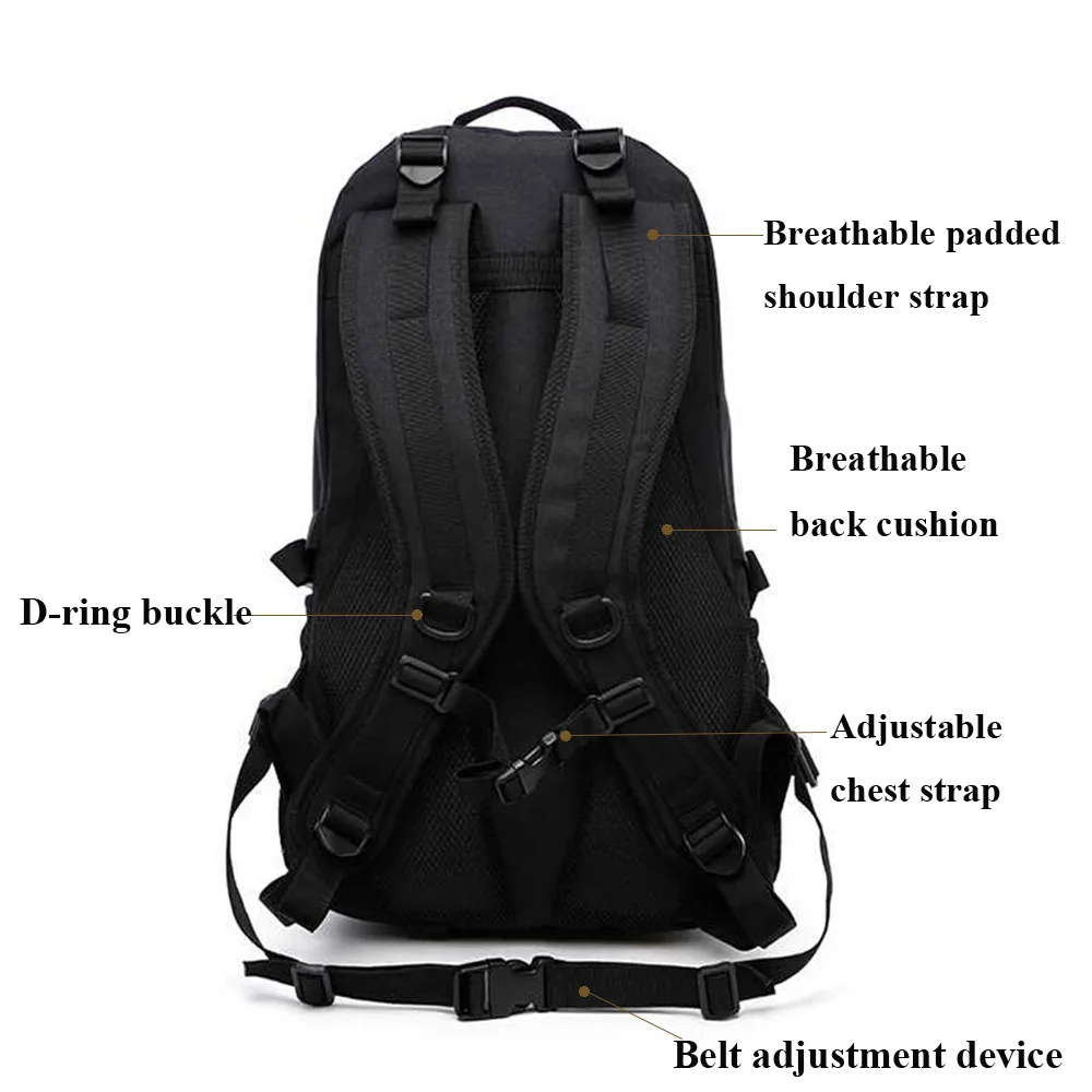 800D тактический рюкзак 45L военный рюкзак сумка для походов на открытом воздухе альпинистский рюкзак водонепроницаемая сумка рюкзак для путешествий охота
