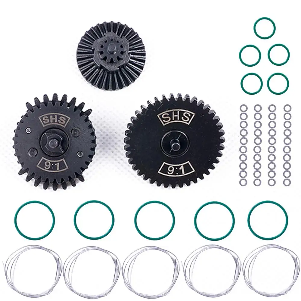 Модикер SHS 9:1 высокоскоростной набор передач с 5 м 0,75 диаметр провода посеребренный провод герметичное уплотнительное кольцо для страйкбола коробка передач