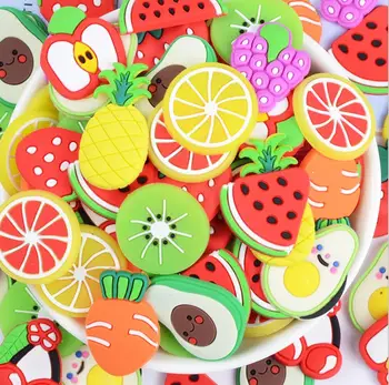 

Flat Back Fruits soft glue pvc Watermelon Pineapple Resins DIY Jewelry Hair Bows Clips Accessories Resin Cabochons Decoration