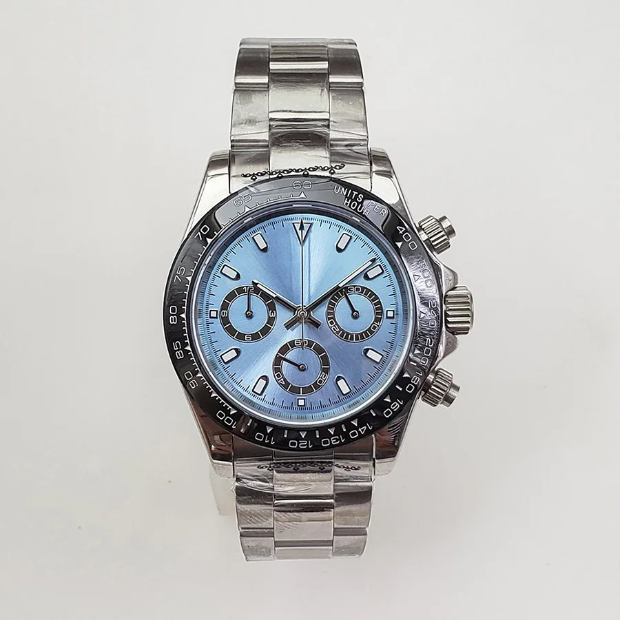 

watch men Chronograph Quartz watches 316L Solid stainless steel Luminous waterproof 39MM DTN99