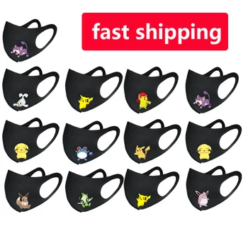 

Pokemon Pikachu Protective Mask Face Mouth Cute Cartoon Printed Mask Breathable Dustproof Anti-hase Washable Reusable Mask Gifts