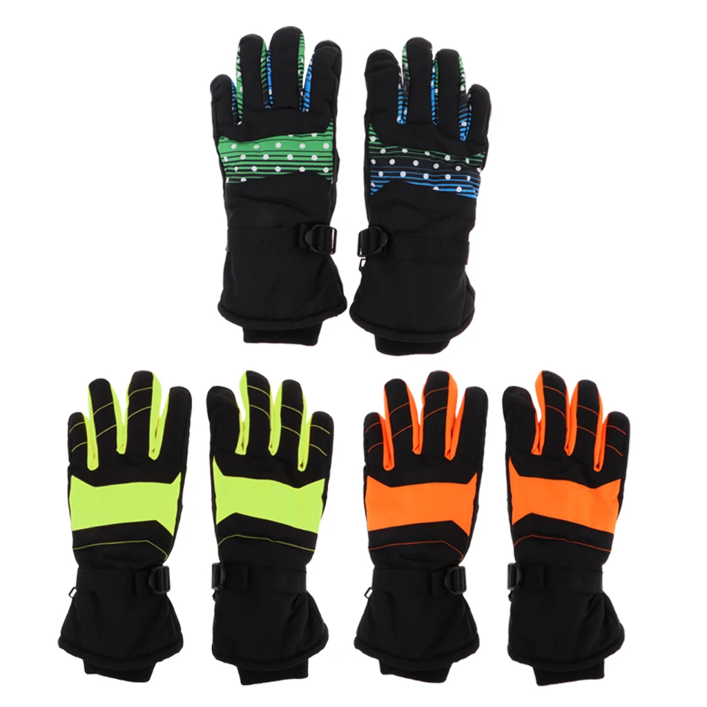 Adult Kids Waterproof Ski Gloves Winter Warm Snowboard Snowmobile Cold Weather Gloves for Children, Boys, Girls, Mens, Womens