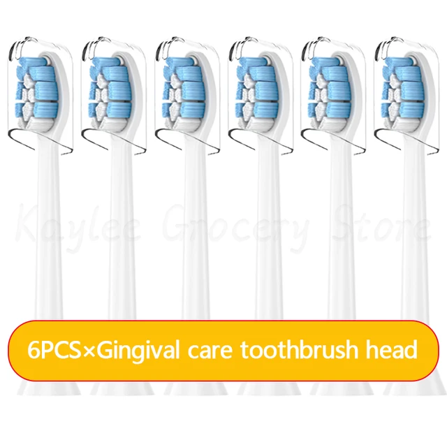Replacement Electric Toothbrush Heads Compatible With Philip Sonicare Electric Toothbrush HX6930 HX6530 HX9342 HX6232 HX6064 6PCS Gingival care