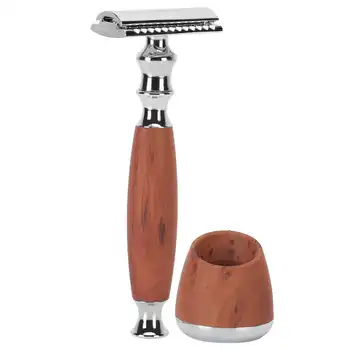 

Hair Trimmer Electric Shavers Edge Safety Manual Double Edge Safety with wood Handle for Men Nose Hair