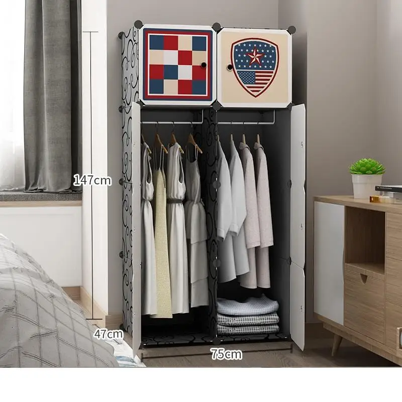 Version I Armazenamento Meble Armoire дальность хранения комод для спальни Guarda Roupa шкаф Mueble De Dormitorio гардероб - Цвет: Version I