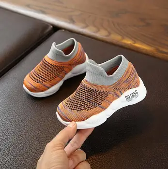 

Children Shoes Boys Spring Autumn Children Flying Sneakers Girls Socks Sneakers Kids Breathable Soft Running Shoes