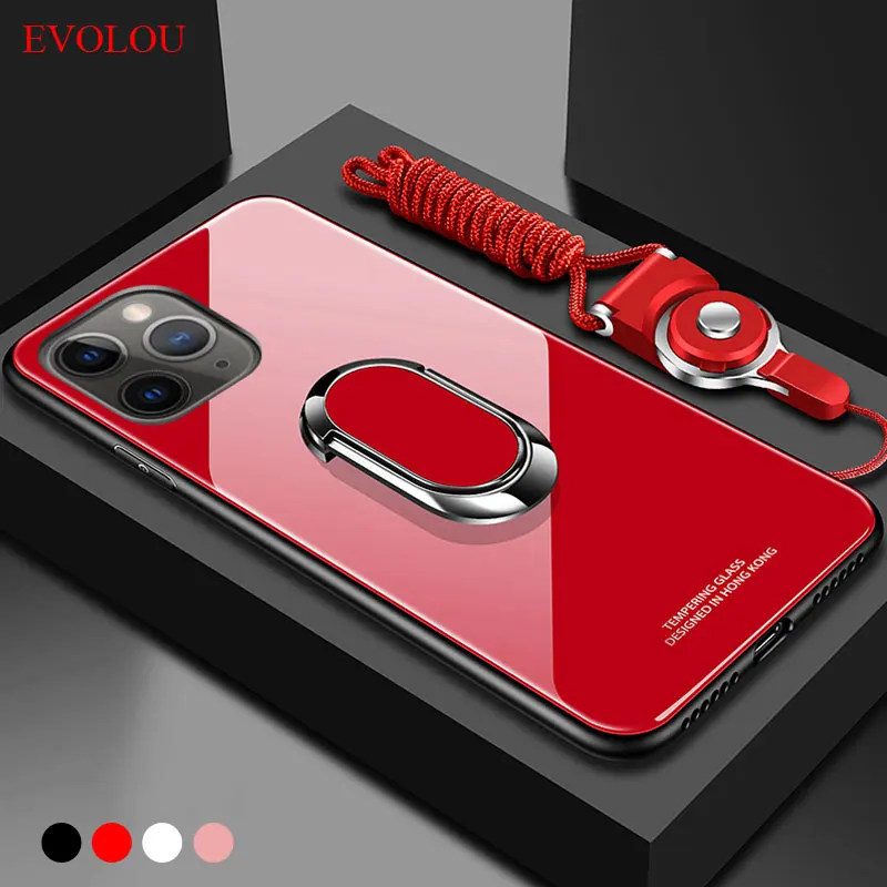 for iphone 11 pro Max Case Magnet Ring Holder Stand Phone Case for iphone SE 2020 XR XS Max 6S 7 8Plus Tempered Glass Back Cover for iphone 11 pro Max Case Magnet Ring Holder Stand Phone Case for iphone SE 2020 XR XS Max 6S 7 8Plus Tempered Glass Back Cover