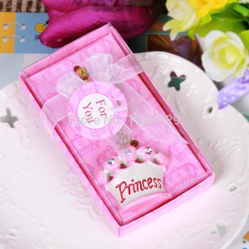 

30 pcs New arrival Pink crown princess key chains wedding baby shower favor gifts keychains