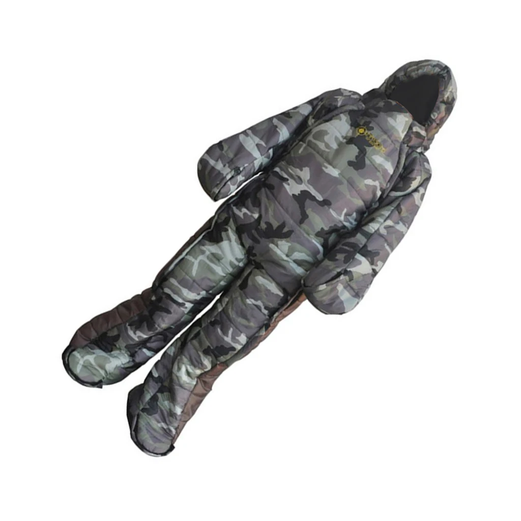 Portable Outdoor Camping Trip Full Body Wearable Sleeping Bag - Free Walker Design with Arms Legs - Easy Wear and Off Waterproof