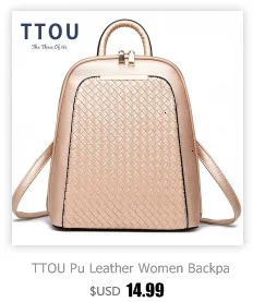 TTOU, женский рюкзак из искусственной кожи, школьная сумка для студентов, большие многофункциональные дорожные сумки, рюкзак в винтажном стиле