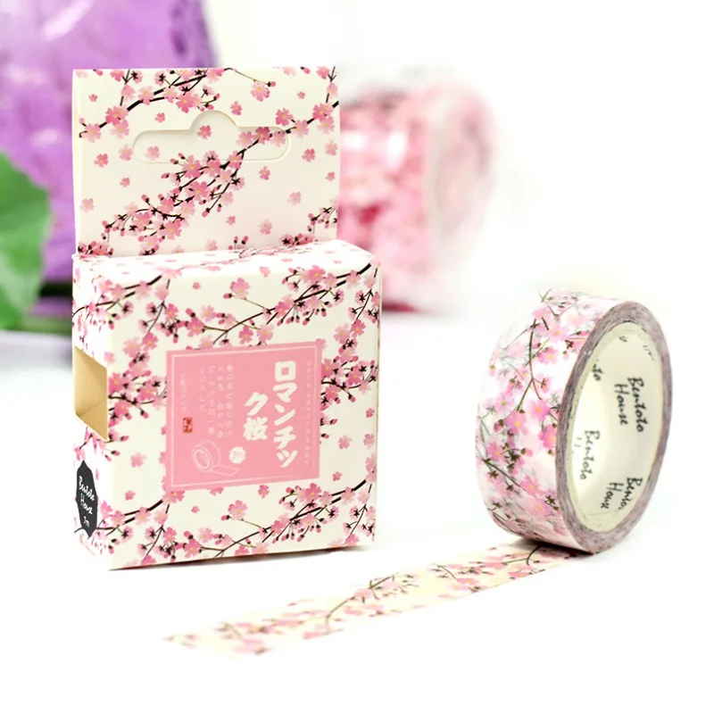 

Decorative Washi Masking Tape for DIY Crafts and Gift Wrapping Japanese Floral Style