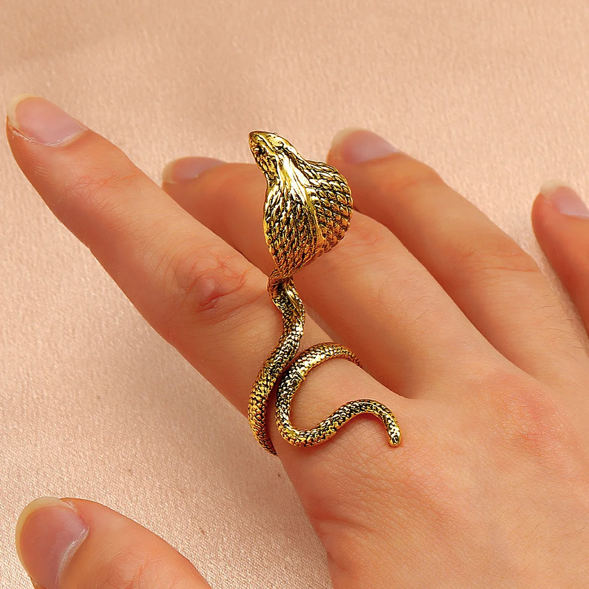 Buy Snake Ring | Stylish Retro Long Spiral Snake Serpent | Antique  Adjustable Unisex Finger Rings | Kaalsarp Dosh Nivaran Yantra Ring | Snake  Animal Ring for Men & Women | Sterling