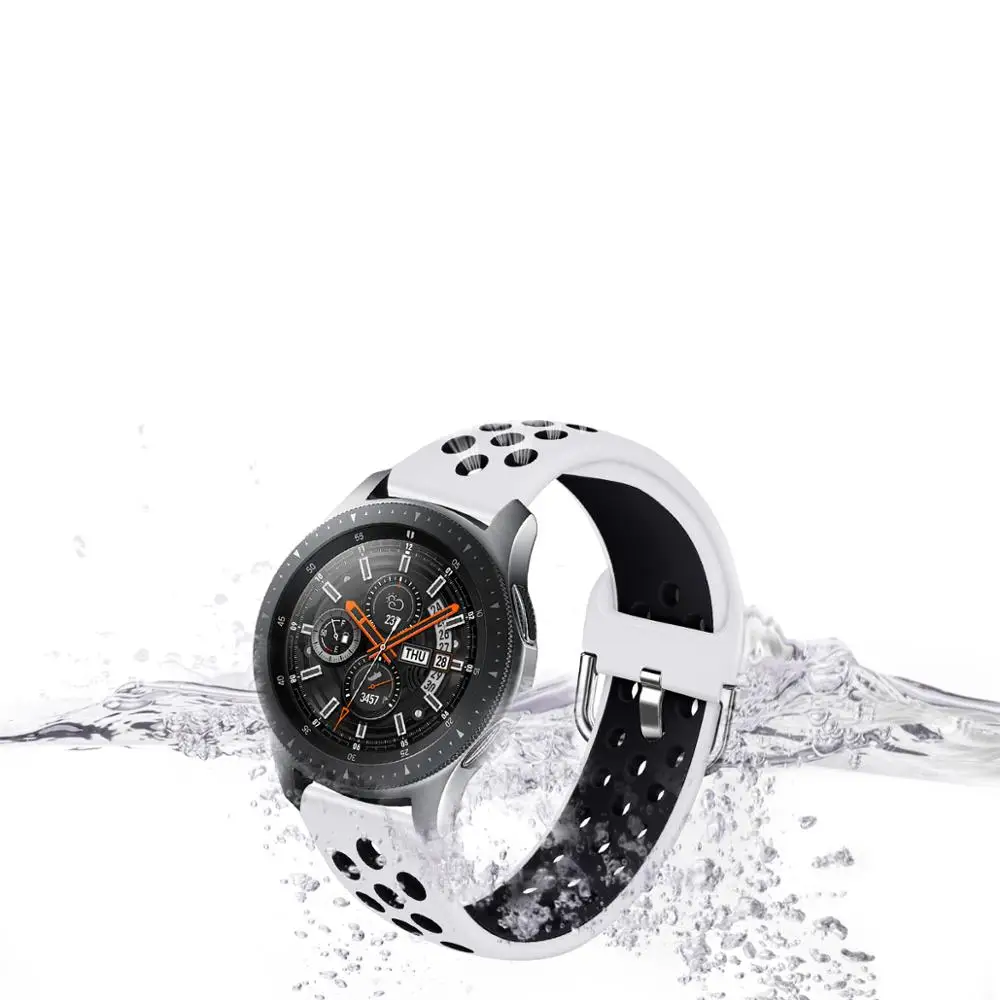 Лидер продаж для Samsung Gear S2 S3 Garmin Vivoactive 3/4 мягкий силиконовый двухцветный браслет