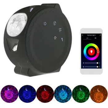 

Smart APP Control Night Light 6 Colors RGB Projector Starry Sky Projection Ocean Wave Water Wave Night Lamp USB Lamp