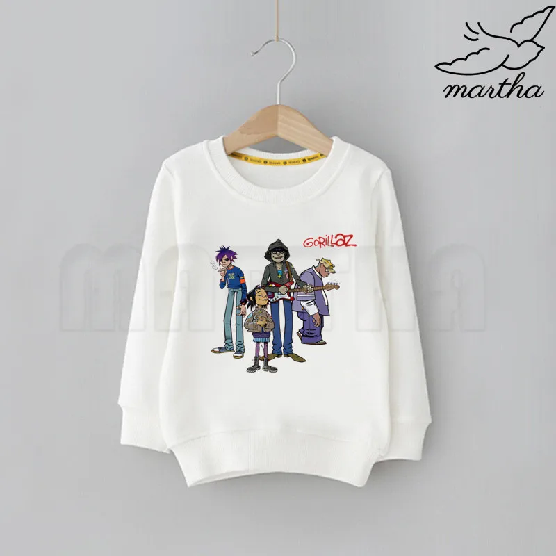 Gorillaz/рок-группа, чакахан, лапша, Мурдок, руссель, Детская толстовка с капюшоном, милый Принт, толстовки, детская одежда, детская толстовка с рисунком - Цвет: E
