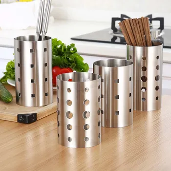 1 Pcs Stainless Steel Chopsticks Storage Tube Tableware Storage Drain Rack For Spoon Knife Fork Chopsticks Box Kitchen Utensils
1 Pcs Stainless Steel Chopsticks Storage Tube Tableware Storage Drain Rack For Spoon Knife Fork Chopsticks Box Kitchen Utensils