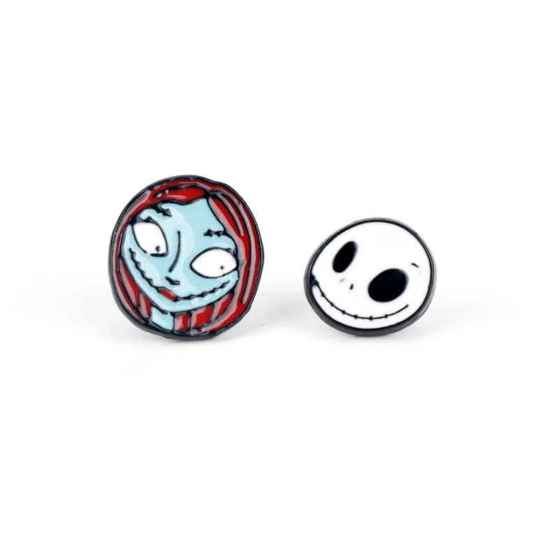 Anime One Piece Luffy Tom and Jerry Alice in Wonderland Stud Earrings The Nightmare Before Christmas Jack Sally Cute Earrings