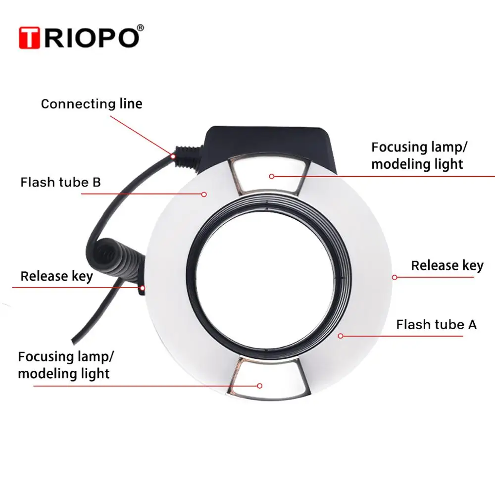 Triopo TR-15EX SLR кольцо вспышка 5500K руководство, FEB, мульти, беспроводной slave блок функция Slave, S1, S2 для Canon Nikon 5D 6D D3100