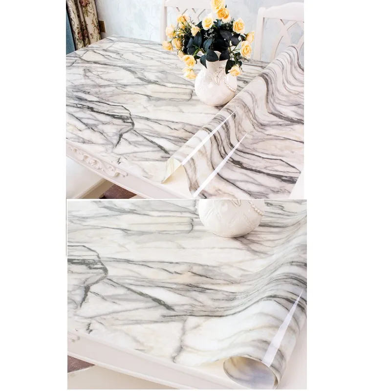  2019 New Creative Modern Pvc Table Cover Home Textile Waterproof Oil Cloth Soft Glass Tablecloth Pl