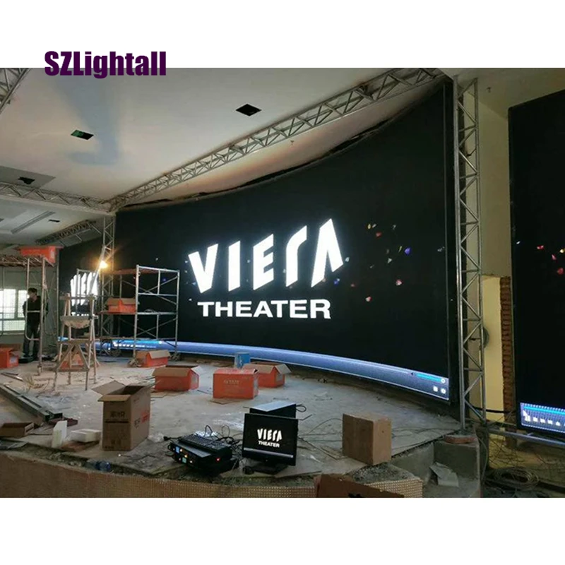 

P4.81 Indoor Surface LED Sign Curve LED Panel 500X500/500x1000mm Aluminium Cabinet Full Color LED Display Screen