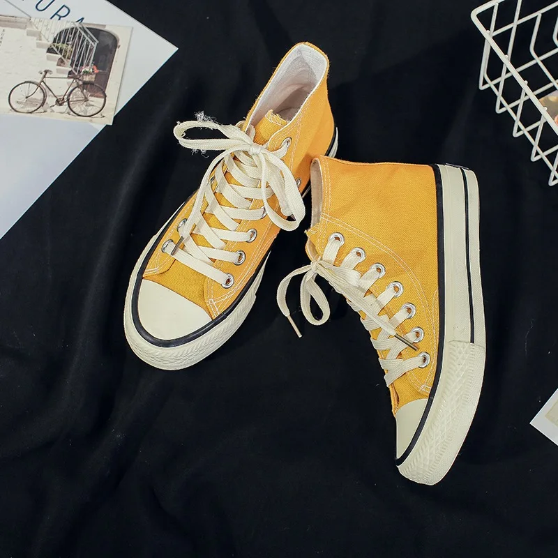 

1970s Engraved Students Canvas Shoes Women's Korean-style Casual Board Shoes Harajuku Ulzzang Fashion New Style Trendy Shoes Wom