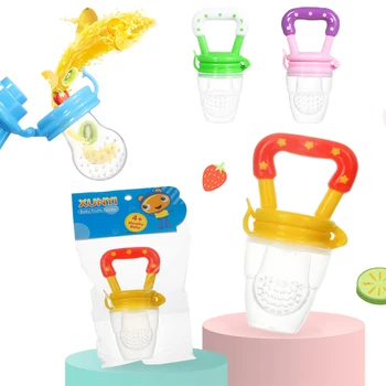 

2020 Fresh Fruit Food Kids Nipple Feeding Safe Milk Feeder Baby Pacifier Bottles Teat Fresh Fruit Nibbler Safety baby products
